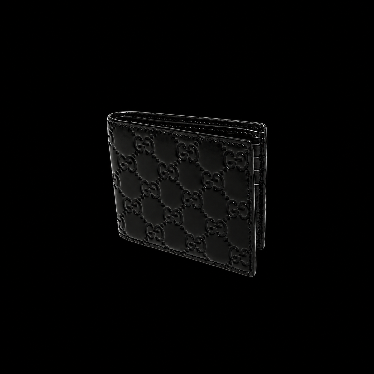 GG Emblem Bi-Fold Wallet “Black”